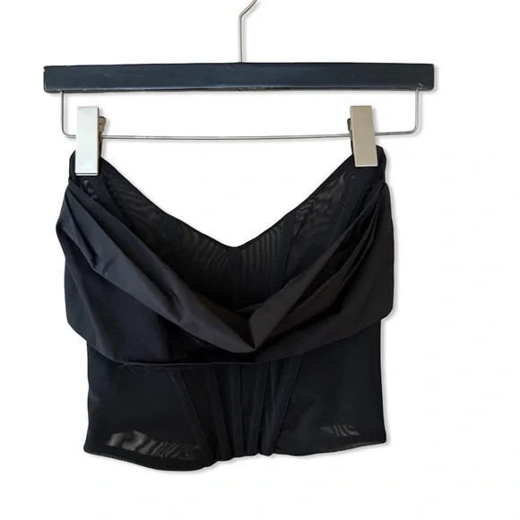 NBD Hailee Bustier Top Ivory Corset Boned mesh strapless Revolve NWT $168 Sz XXS - Picture 5 of 9